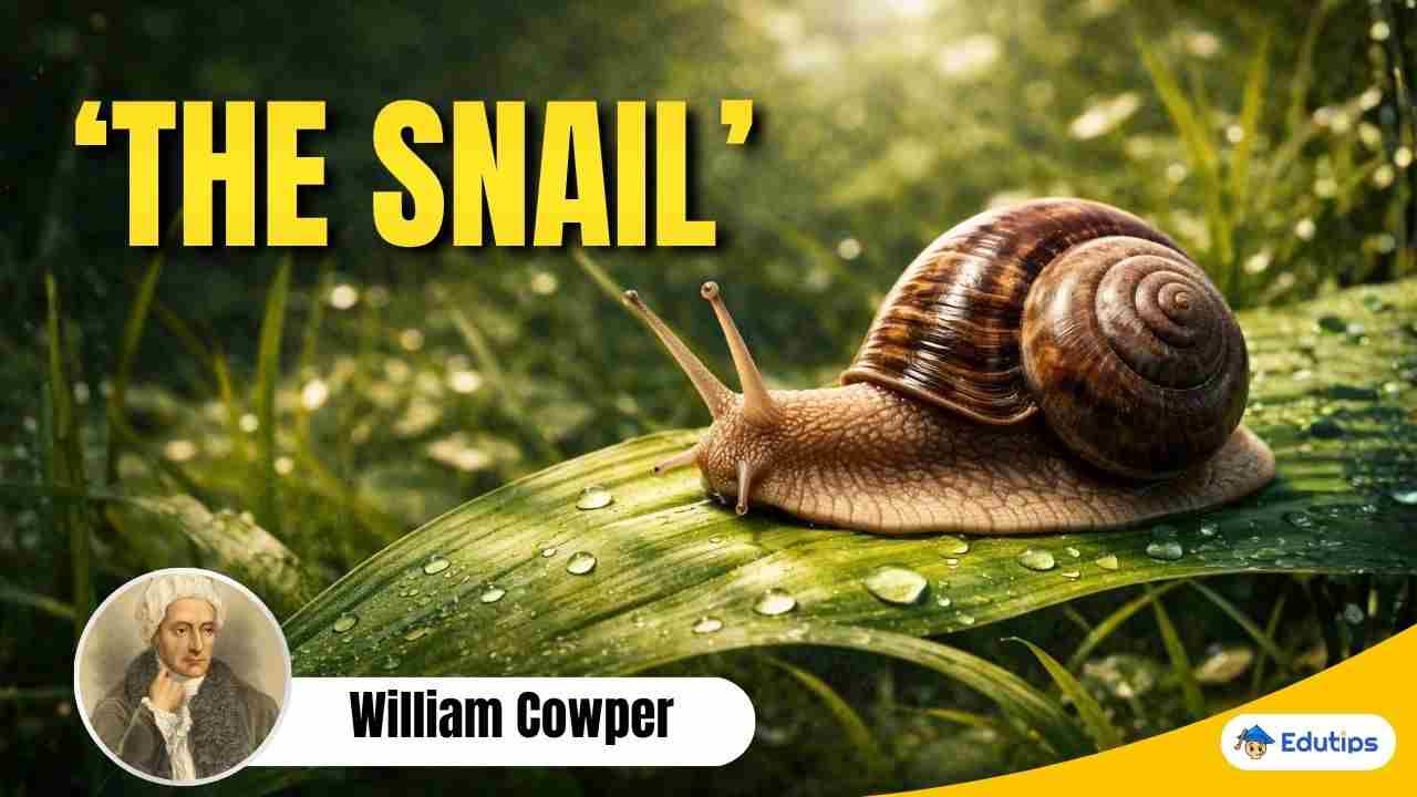 ‘The Snail’ Poem William Cowper Question Answer Class 10 English Lesson 8