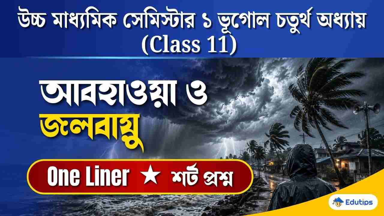 Class 11 1st Semester Geography Chapter 4 Question Answer