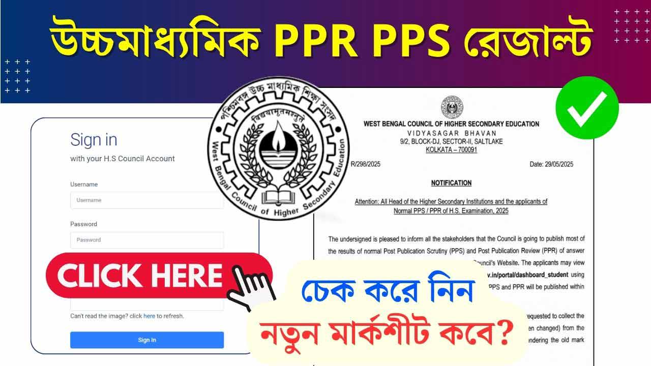 WBCHSE HS PPR PPS Result Check Online 2025