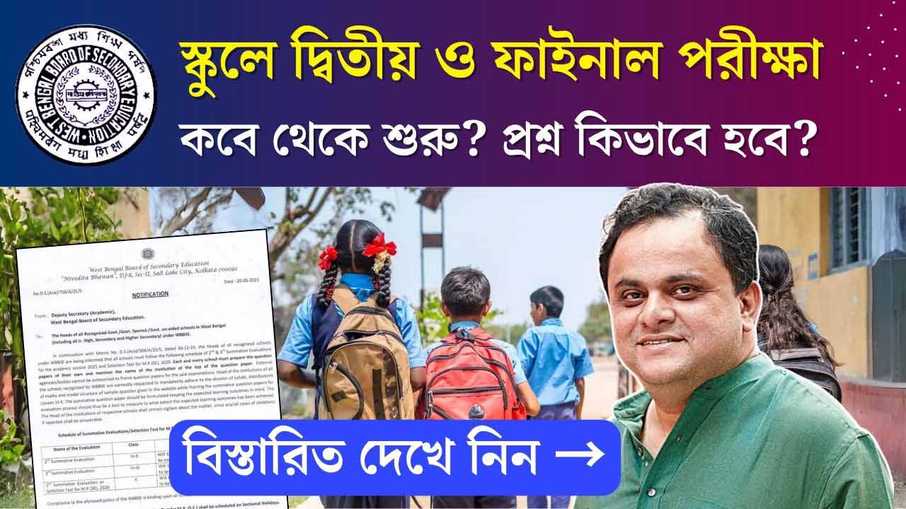 Westbengal School Summative Exam Date Update 2025