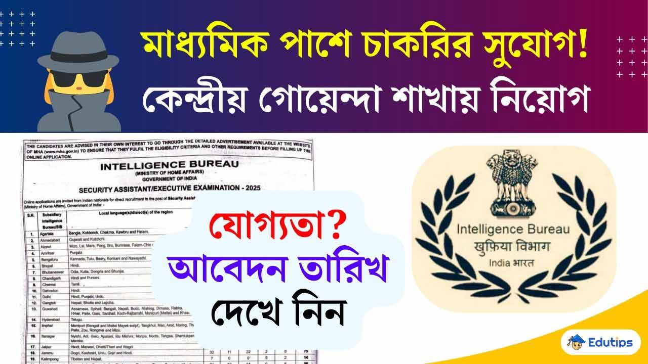 IB Security Assistent Recruitment 2025 Eligibility Apply Online