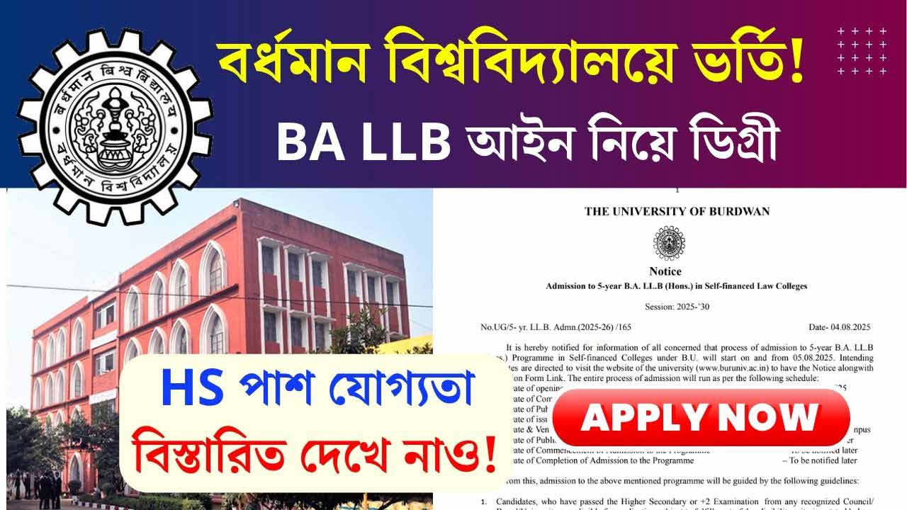BA LLB Admission in University of Burdwan 2025 Eligibility Last Date
