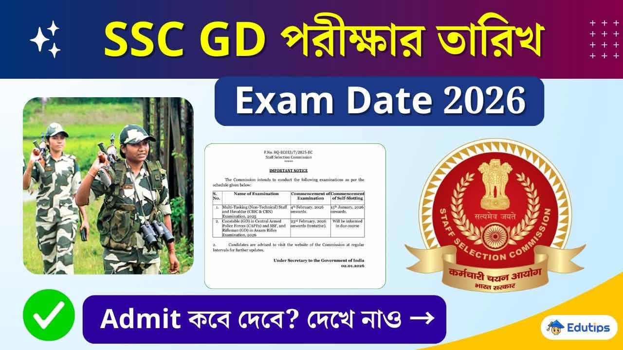 SSC GD Exam Date 2026 Admit Card