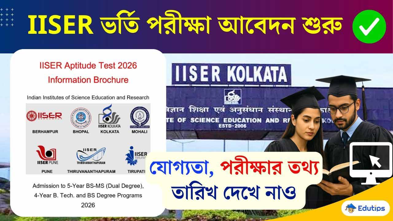 IISER IAT Admission Test Form Fill Up Eligibility Dates 2026