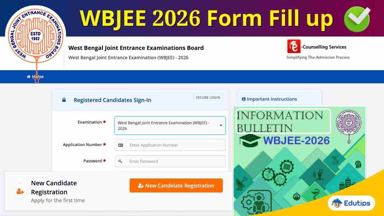 WBJEE 2026 Application Form fill Up Information Bulletin