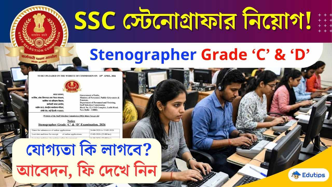 SSC Stenographer Recruitment 2026