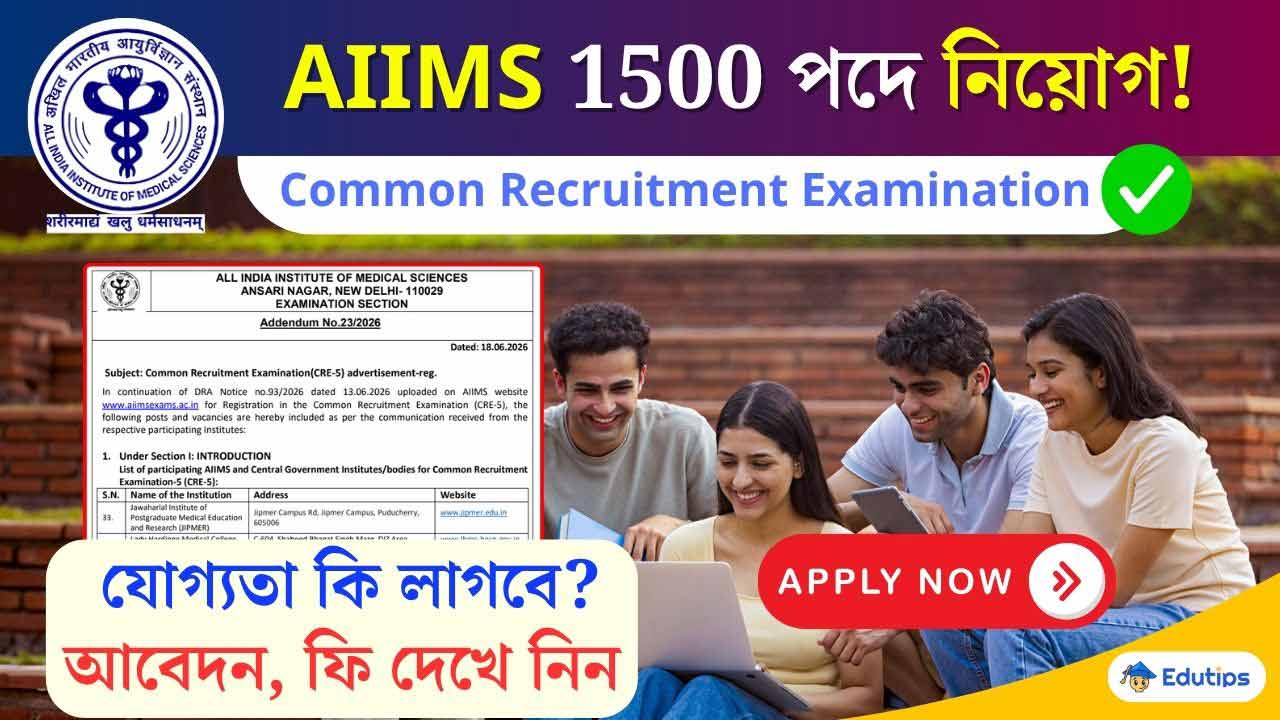 AIIMS Common Recruitment CRE 5 2026
