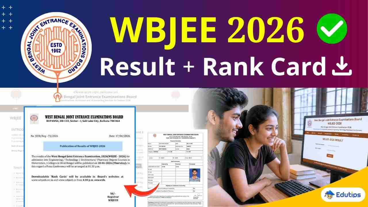 WBJEE 2026 Result Rank Card Download