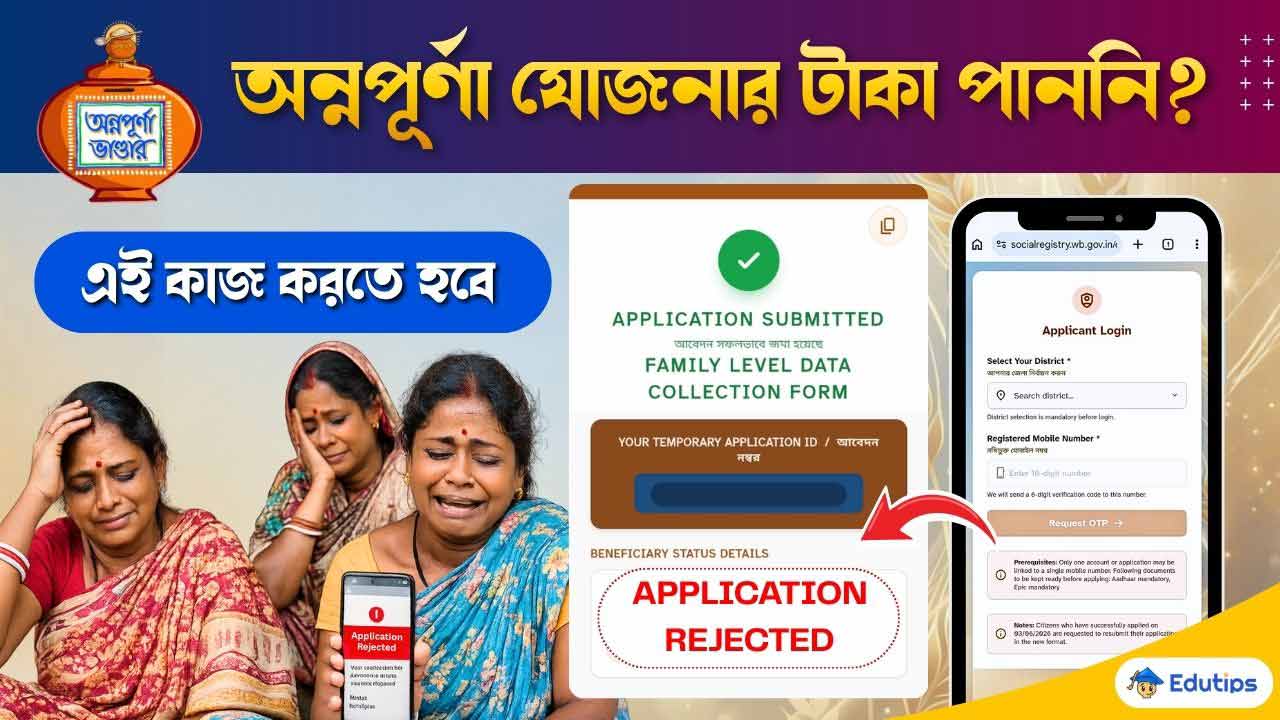 Annapurna Yojana Status Update Rejected Rs 3000 Solution