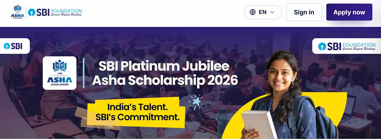 SBI Asha Scholarship 2026 Official Website Online Apply