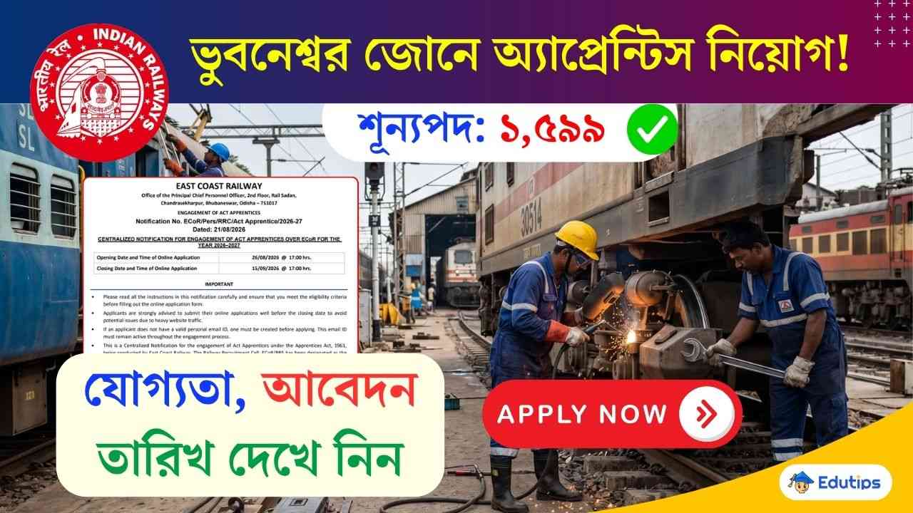 RRC Bhubaneswar Apprentice Recruitment 2026